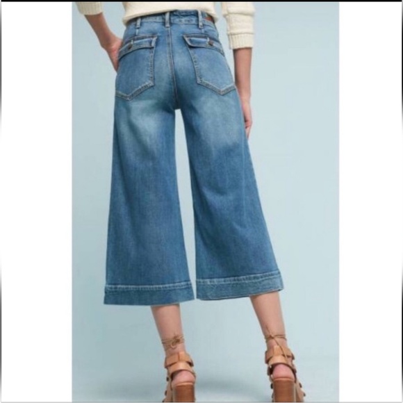 Anthropologie Pilcro cropped wide leg jeans. Size 27 - Picture 2 of 9